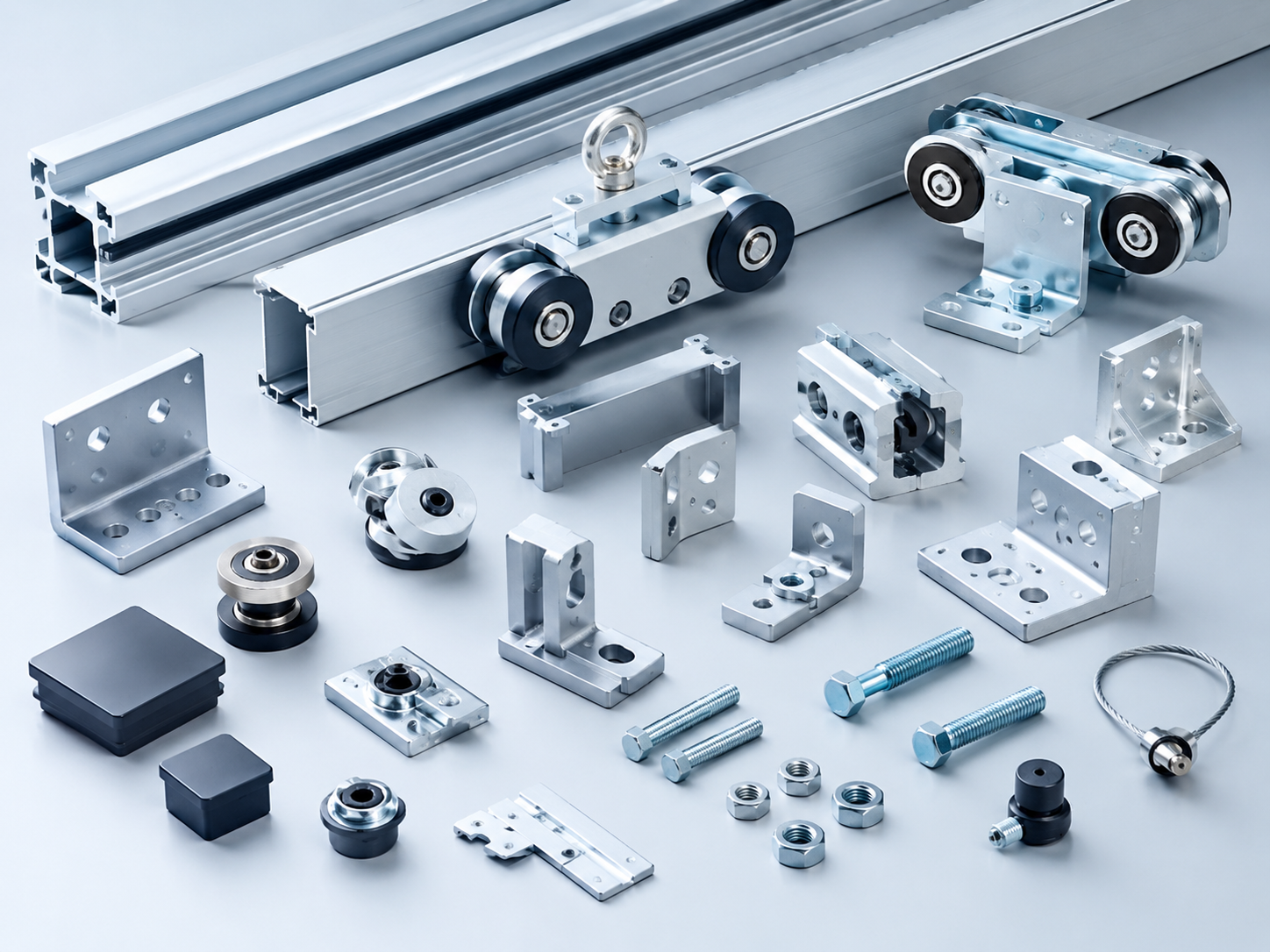 aluminum rail accessories for crane system installation