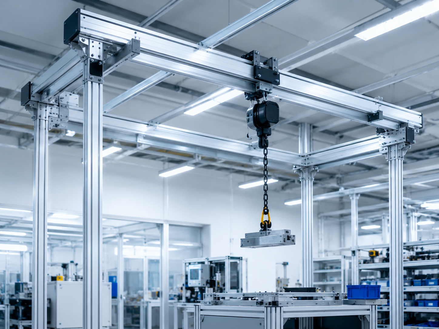 lightweight aluminum crane system for material handling