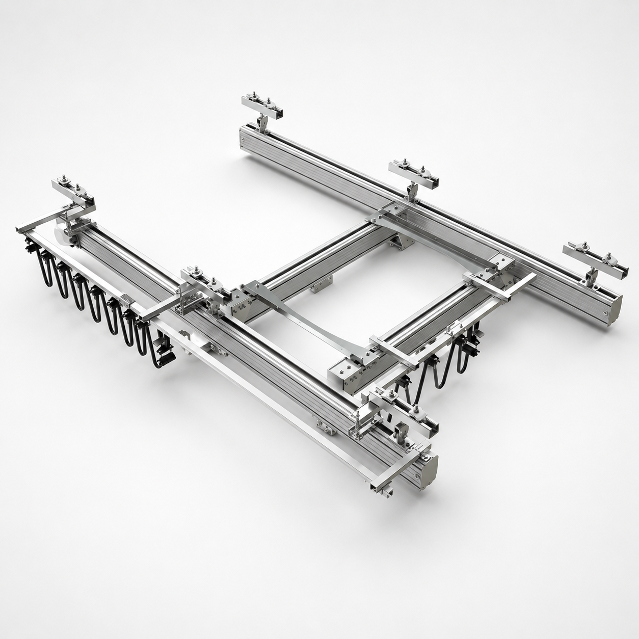 lightweight aluminum crane system with bridge rails