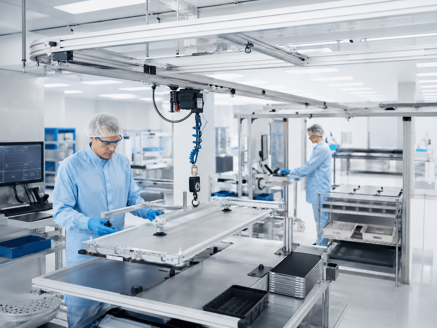Aluminum Crane Systems for Electronics Manufacturing